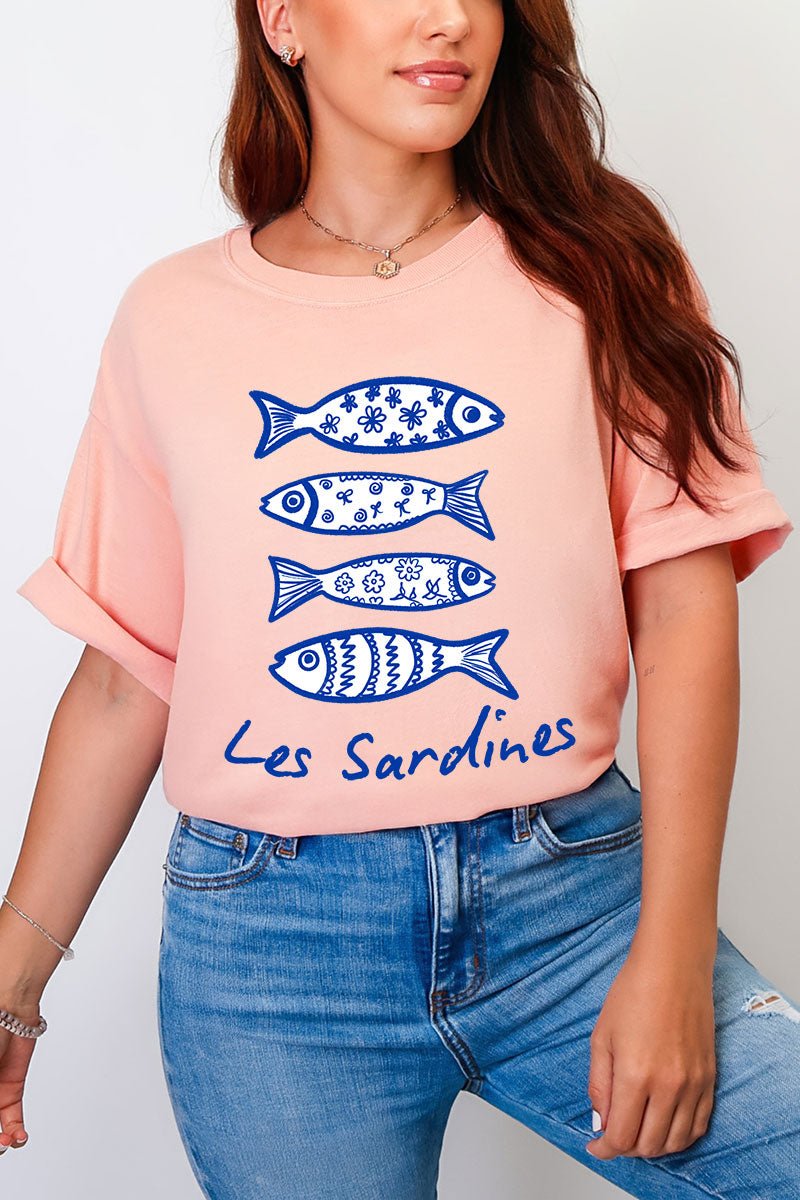 Les Sardines Comfort Colors Adult Ring - Spun Cotton Tee - Wholesale Accessory Market