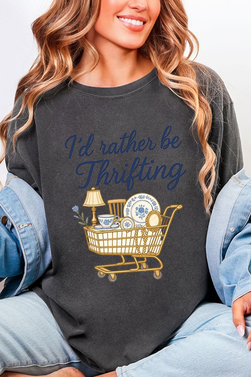 I'd Rather Be Thrifting Comfort Colors Adult Ring - Spun Cotton Tee - Wholesale Accessory Market