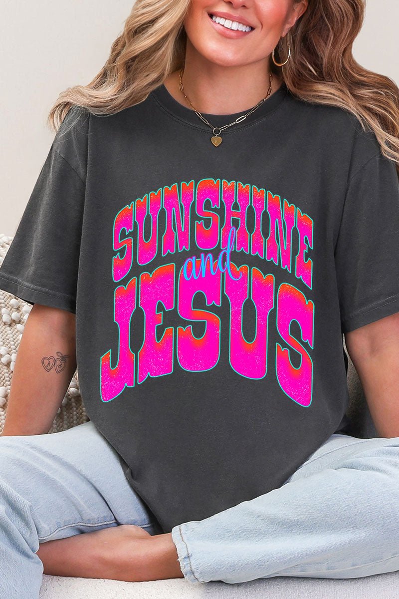 Radiant Sunshine And Jesus Comfort Colors Adult Ring-Spun Cotton Tee - Wholesale Accessory Market