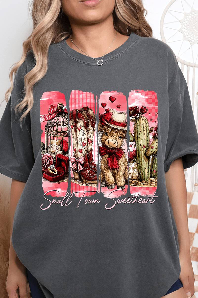 Small Town Sweetheart Comfort Colors Adult Ring - Spun Cotton Tee - Wholesale Accessory Market
