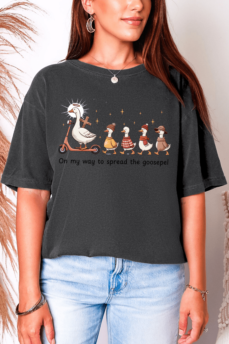 Spread The Goosepel Comfort Colors Adult Ring - Spun Cotton Tee - Wholesale Accessory Market