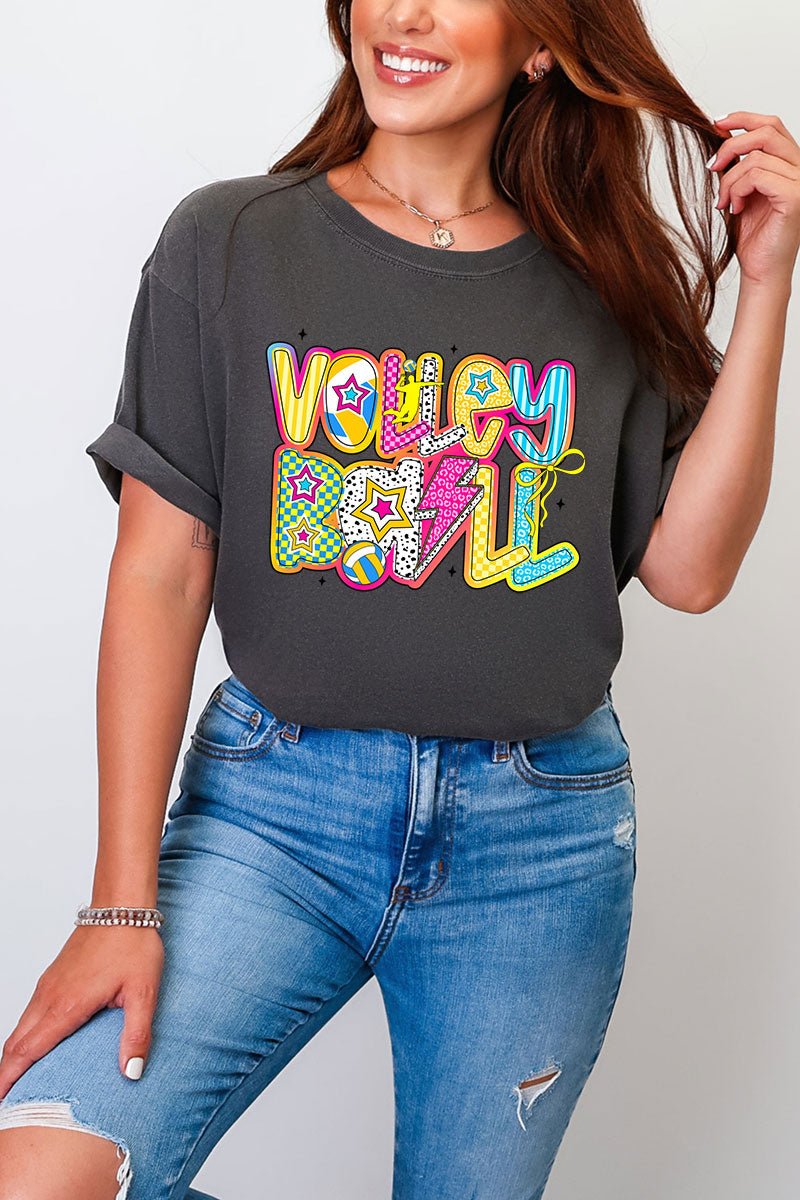 Vibrant Volleyball Comfort Colors Adult Ring - Spun Cotton Tee - Wholesale Accessory Market
