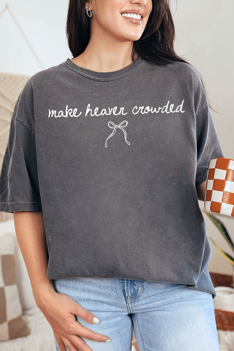 White Make Heaven Crowded Coquette Comfort Colors Adult Ring - Spun Cotton Tee - Wholesale Accessory Market