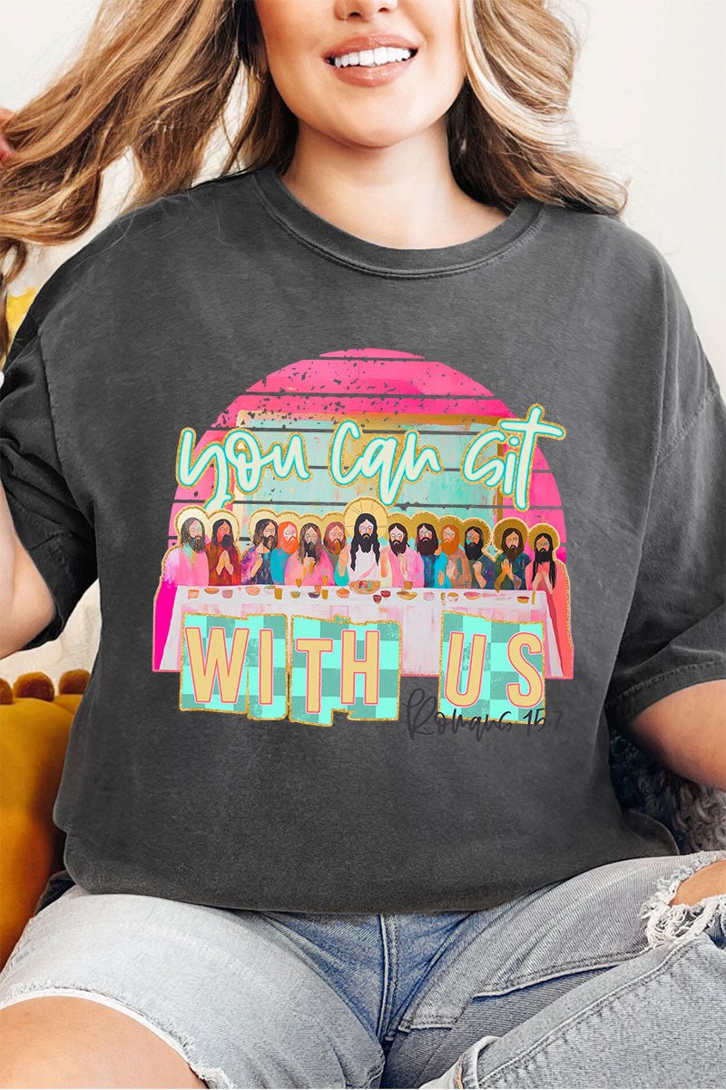 You Can Sit With Us Comfort Colors Adult Ring - Spun Cotton Tee - Wholesale Accessory Market