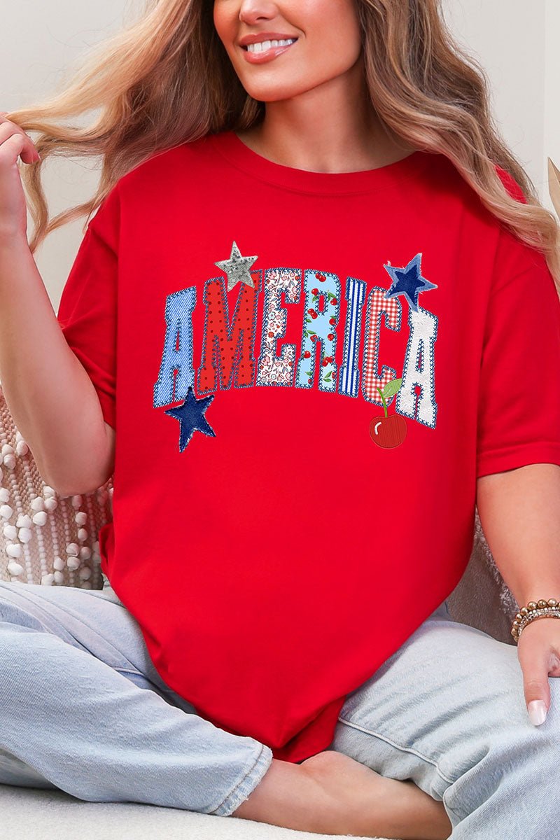 America Stitched In Tradition Comfort Colors Adult Ring - Spun Cotton Tee - Wholesale Accessory Market