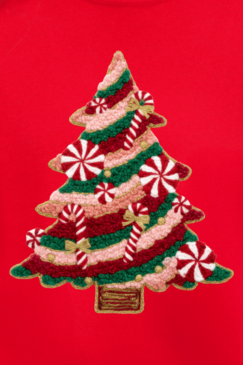 Faux Yarn Candy Cane Wishes Comfort Colors Adult Ring - Spun Cotton Tee - Wholesale Accessory Market