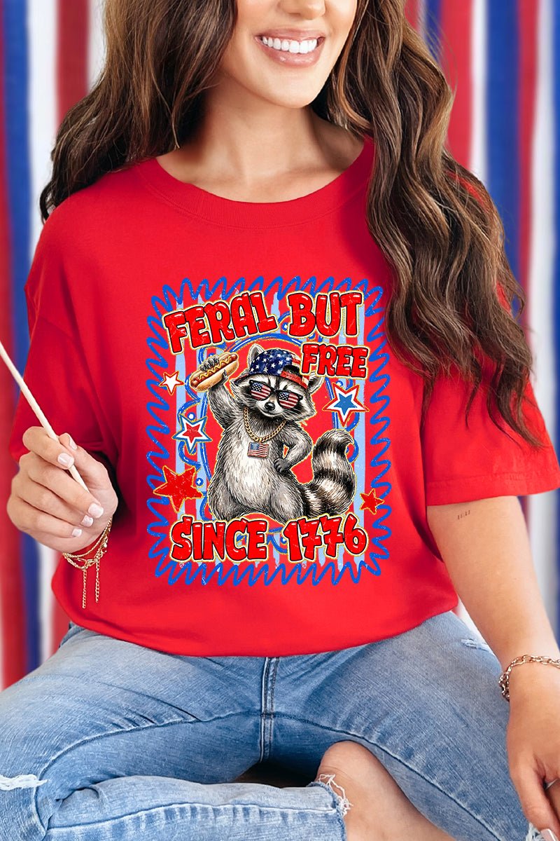 Feral But Free Since 1776 Comfort Colors Adult Ring-Spun Cotton Tee - Wholesale Accessory Market