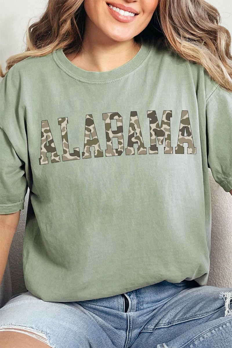 Camo Alabama Comfort Colors Adult Ring - Spun Cotton Tee - Wholesale Accessory Market