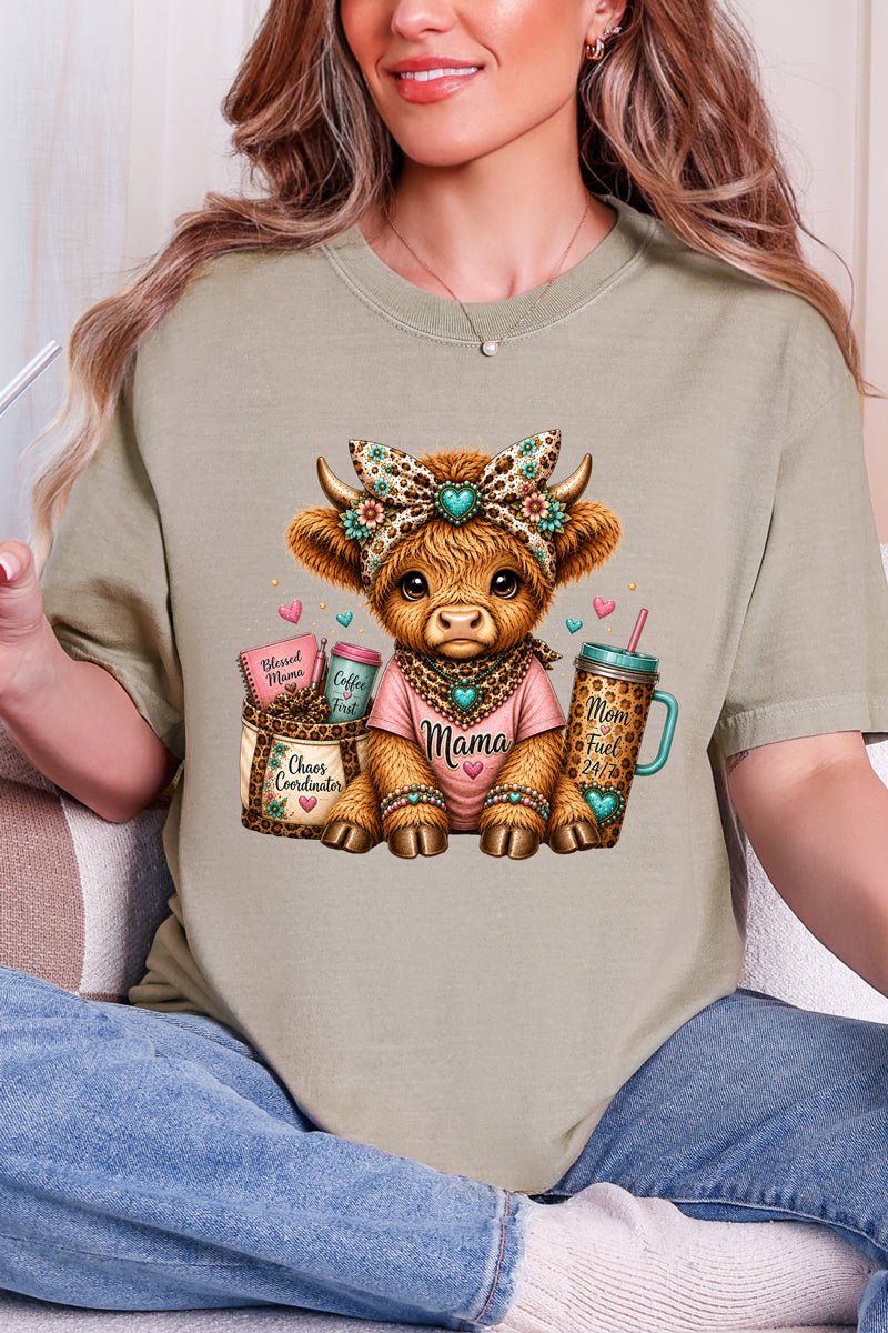 Mama Raising The Herd Comfort Colors Adult Ring-Spun Cotton Tee - Wholesale Accessory Market