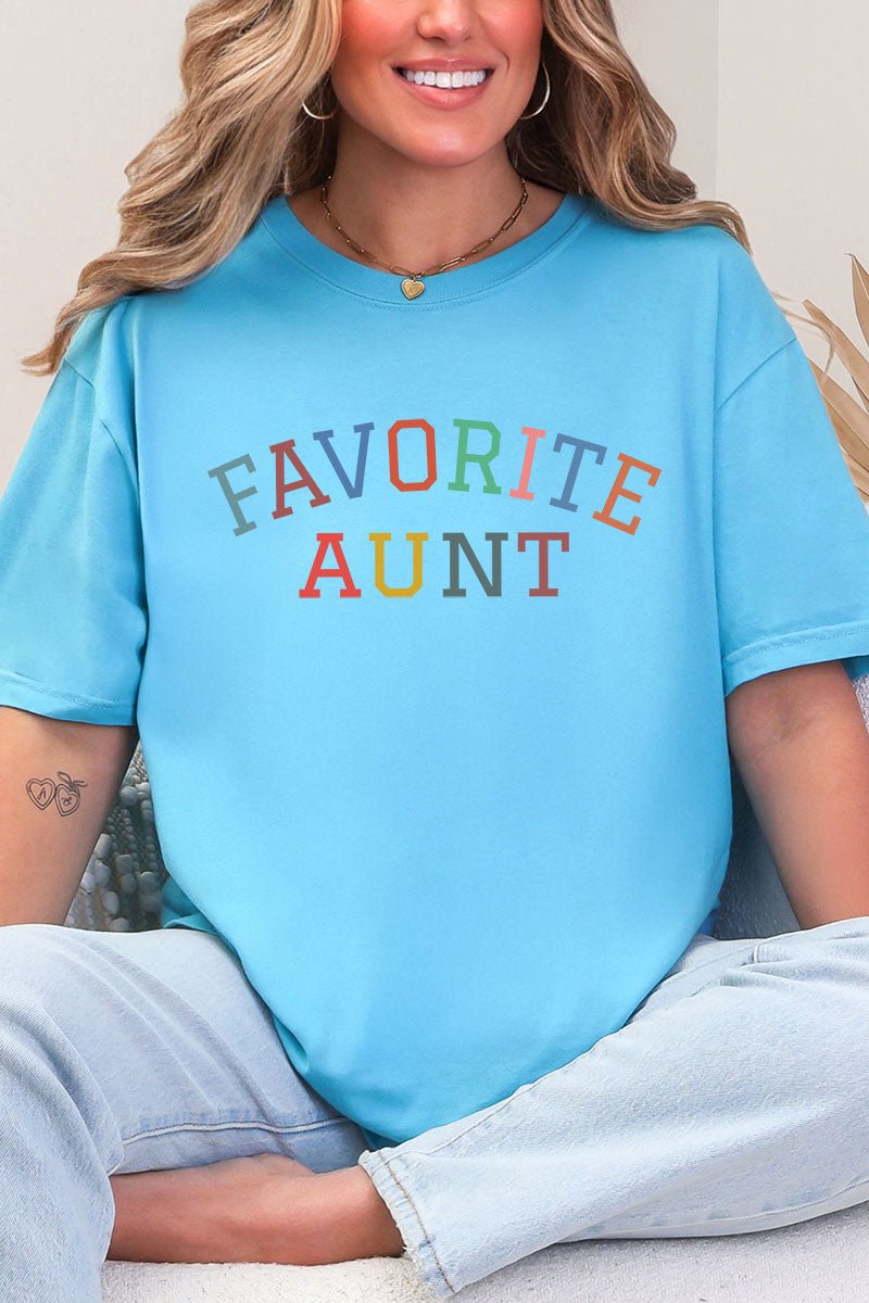 Always The Favorite Aunt Comfort Colors Adult Ring-Spun Cotton Tee - Wholesale Accessory Market