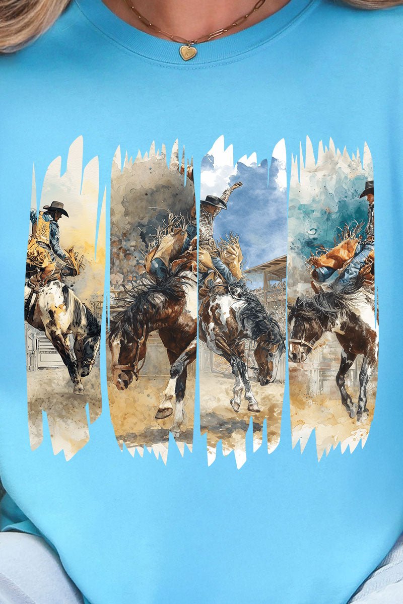 Retro Rodeo Rebel Comfort Colors Adult Ring - Spun Cotton Tee - Wholesale Accessory Market