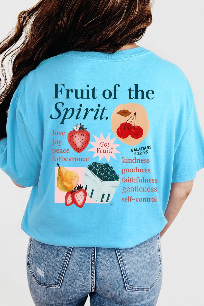 Got Fruit? Fruit Of The Spirit Front & Back Design Comfort Colors Adult Ring - Spun Cotton Tee - Wholesale Accessory Market
