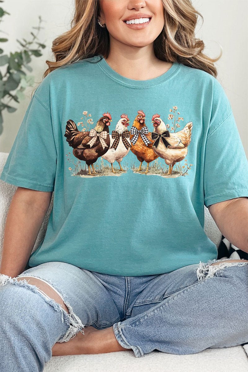 Coquette Chickens Comfort Colors Adult Ring - Spun Cotton Tee - Wholesale Accessory Market