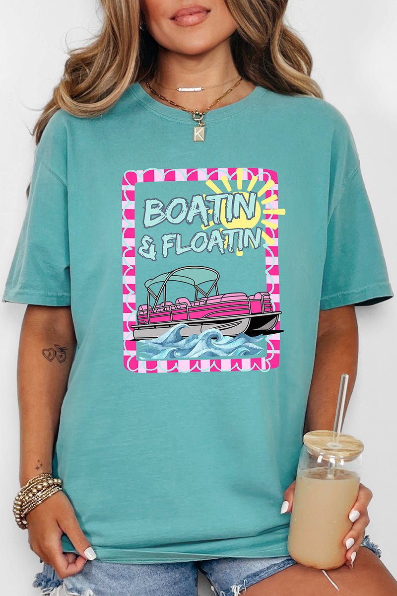 Sunny Boatin & Floatin Comfort Colors Adult Ring - Spun Cotton Tee - Wholesale Accessory Market