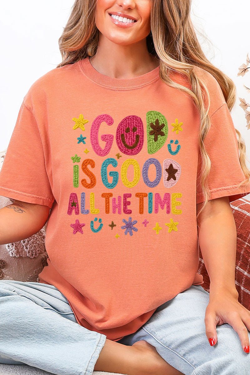 Faux Yarn God Is Good Comfort Colors Adult Ring - Spun Cotton Tee - Wholesale Accessory Market