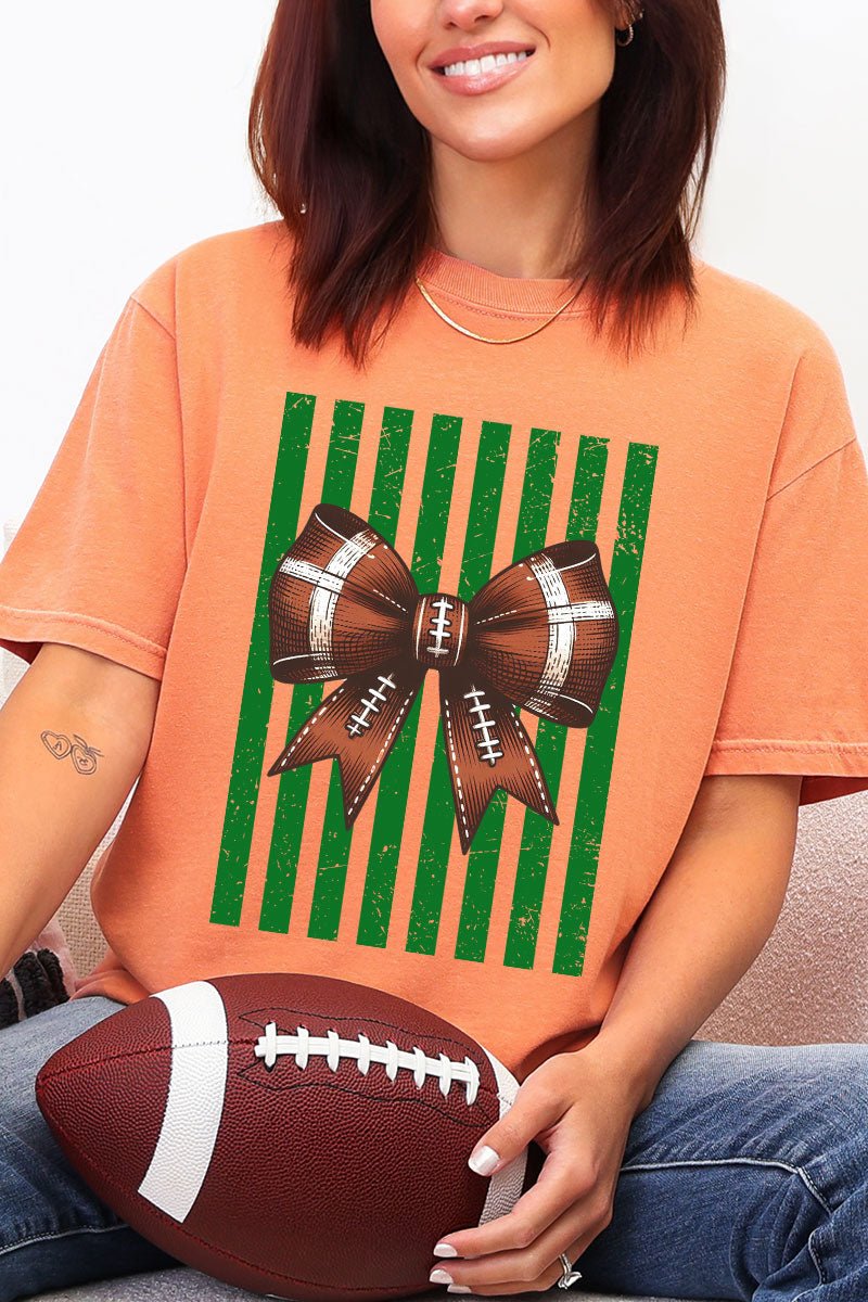 Green Varsity Bow Comfort Colors Adult Ring-Spun Cotton Tee - Wholesale Accessory Market