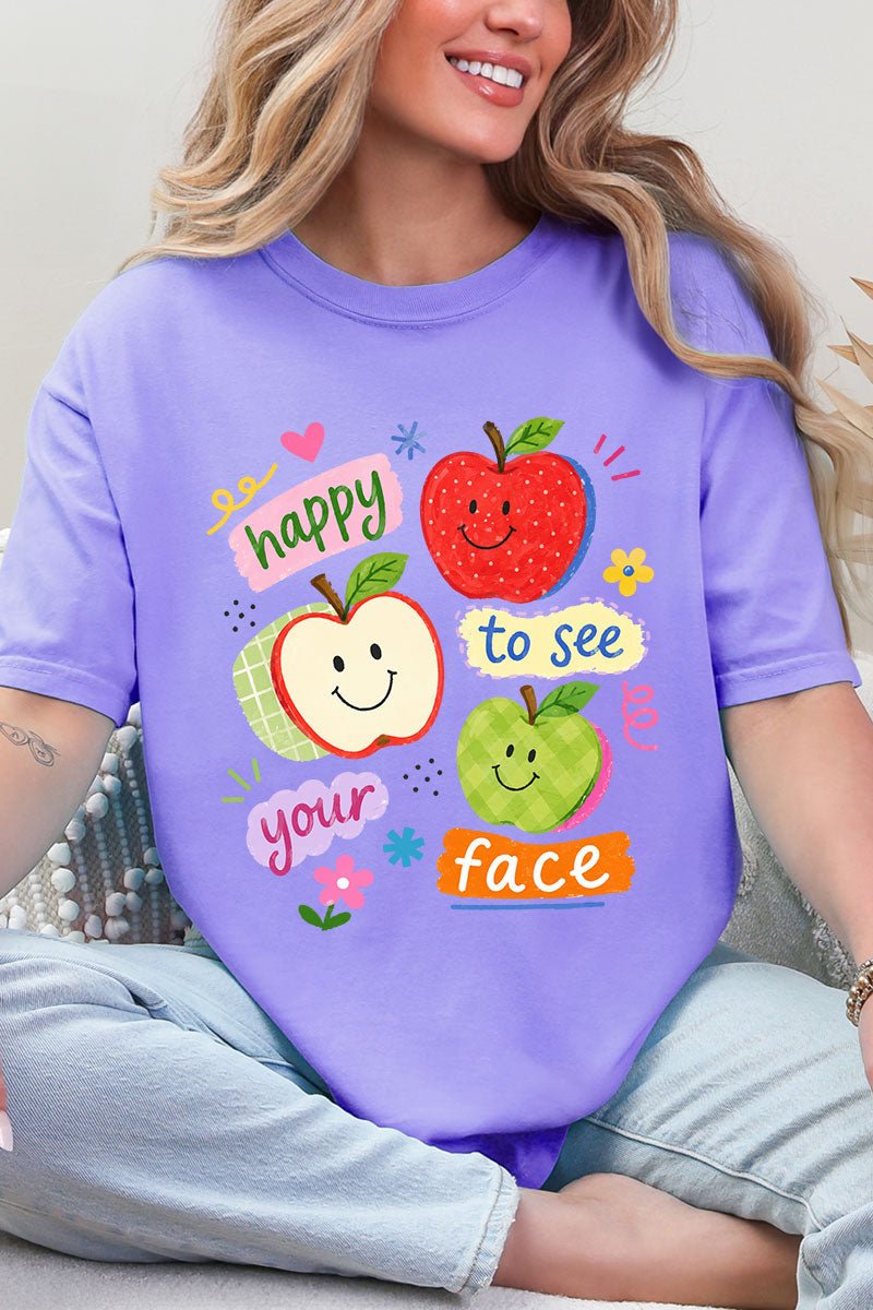 Happy To See Your Face Comfort Colors Adult Ring-Spun Cotton Tee - Wholesale Accessory Market