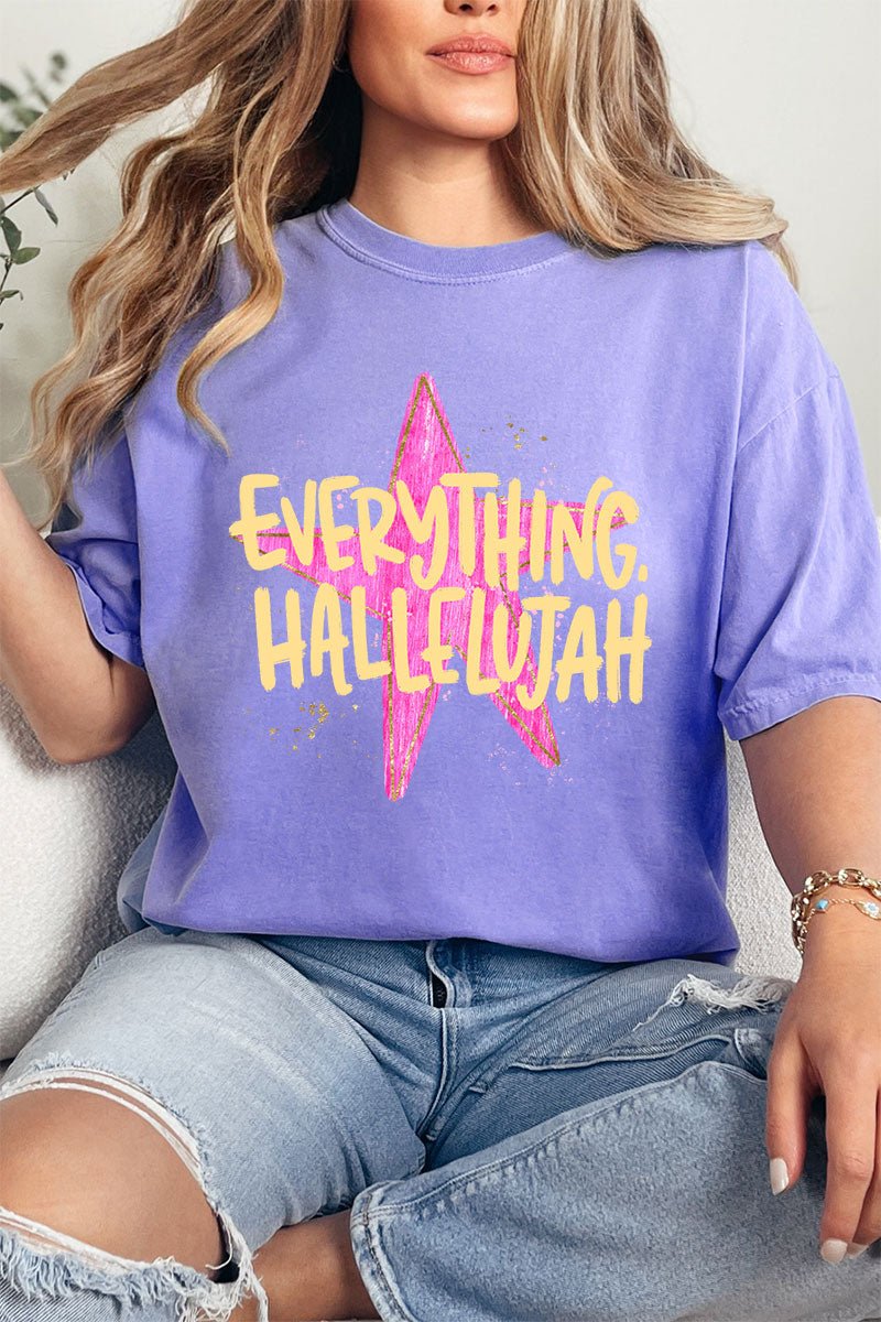 Star Everything Hallelujah Comfort Colors Adult Ring - Spun Cotton Tee - Wholesale Accessory Market