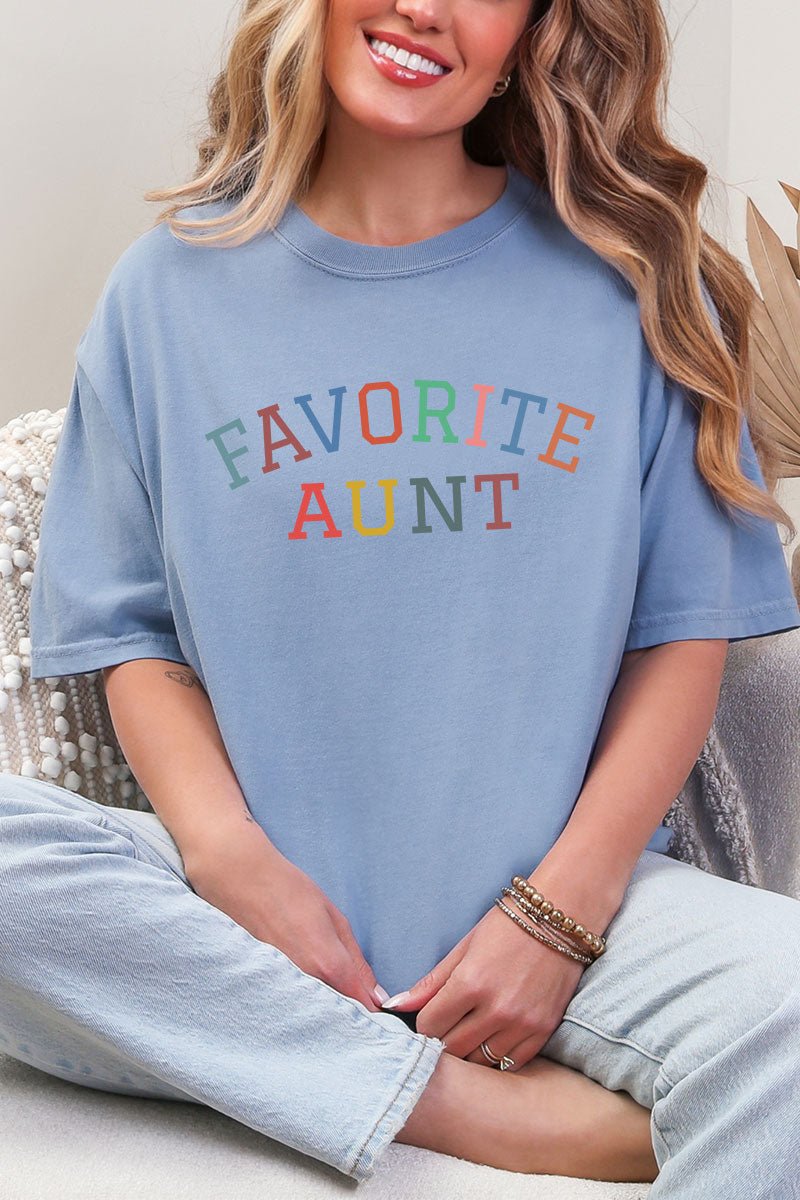 Always The Favorite Aunt Comfort Colors Adult Ring-Spun Cotton Tee - Wholesale Accessory Market