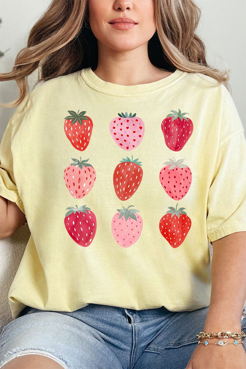 Berry Best Strawberries Comfort Colors Adult Ring - Spun Cotton Tee - Wholesale Accessory Market