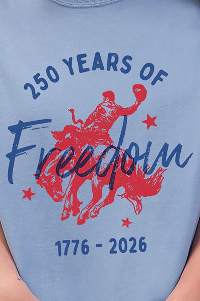 Cowboy 250 Years Of Freedom Comfort Colors Adult Ring - Spun Cotton Tee - Wholesale Accessory Market