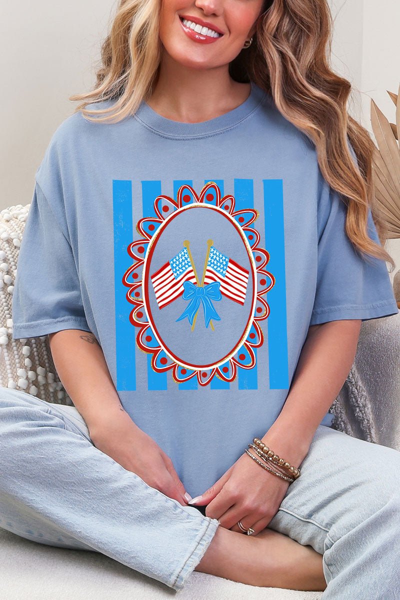 Freedom Flags Forever Comfort Colors Adult Ring - Spun Cotton Tee - Wholesale Accessory Market