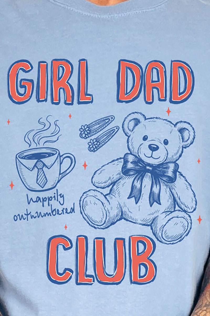Happily Outnumbered Girl Dad Club Comfort Colors Adult Ring - Spun Cotton Tee - Wholesale Accessory Market
