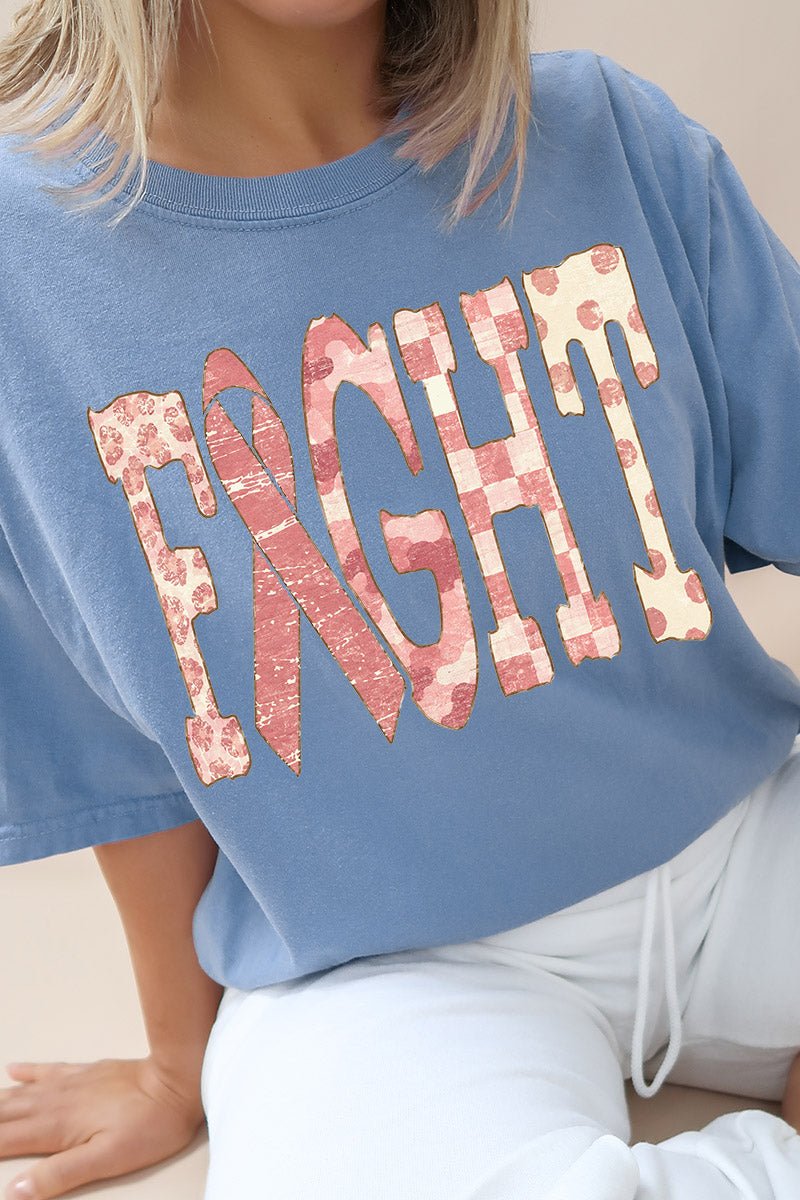 Pink Patterned Fight Comfort Colors Adult Ring-Spun Cotton Tee - Wholesale Accessory Market