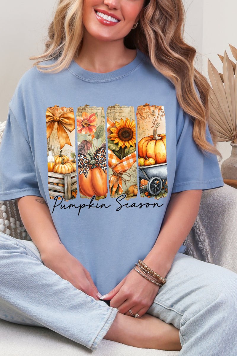 Pumpkin Season Collage Comfort Colors Adult Ring-Spun Cotton Tee - Wholesale Accessory Market