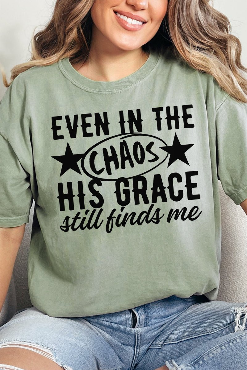 His Grace Finds Me Comfort Colors Adult Ring - Spun Cotton Tee - Wholesale Accessory Market