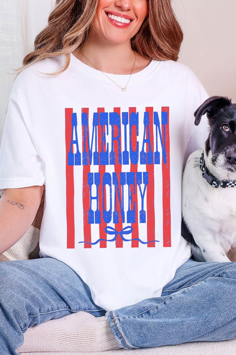 Blue American Honey Energy Comfort Colors Adult Ring - Spun Cotton Tee - Wholesale Accessory Market