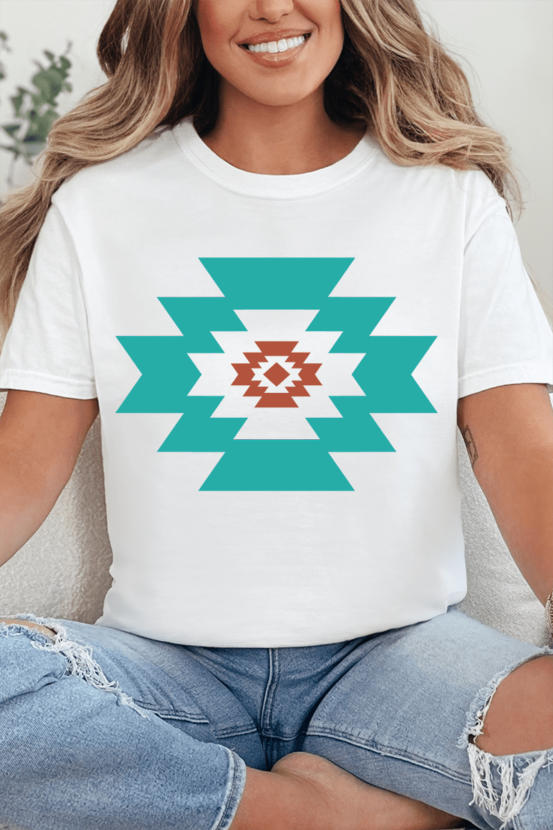 Punchy Aztec Comfort Colors Adult Ring - Spun Cotton Tee - Wholesale Accessory Market