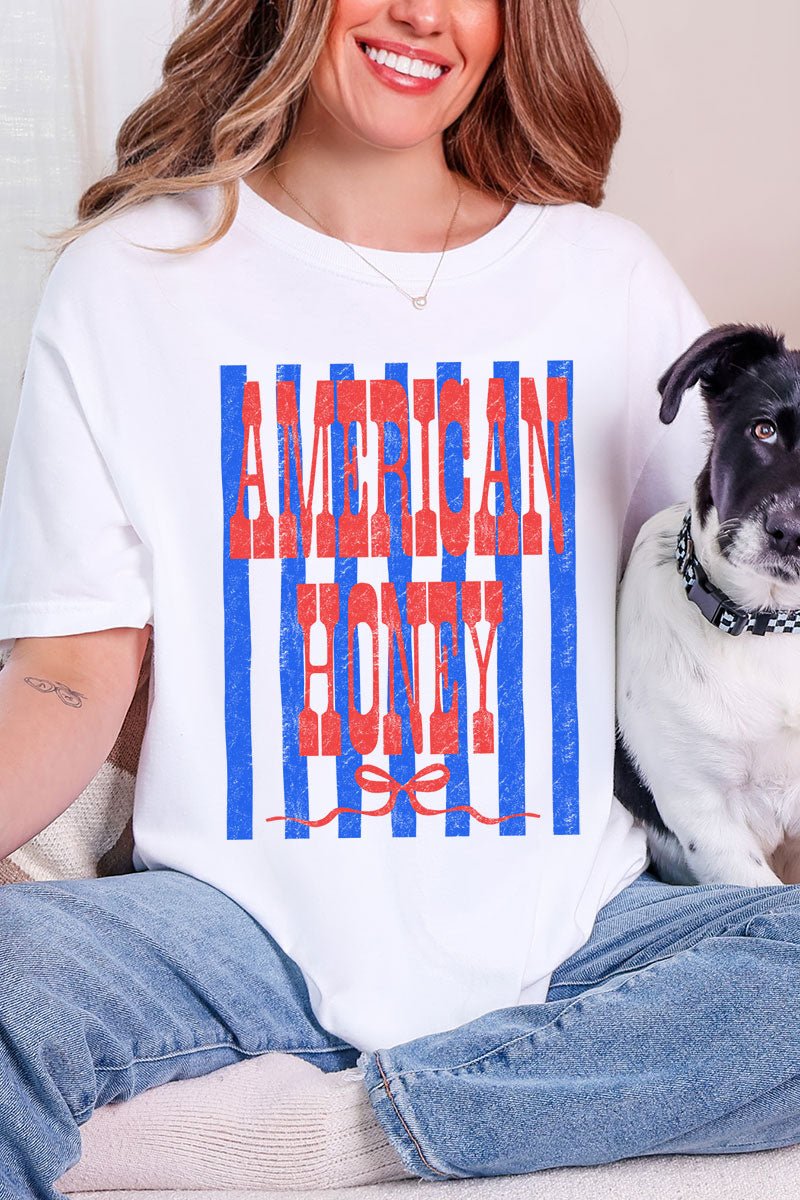 Red American Honey Energy Comfort Colors Adult Ring - Spun Cotton Tee - Wholesale Accessory Market