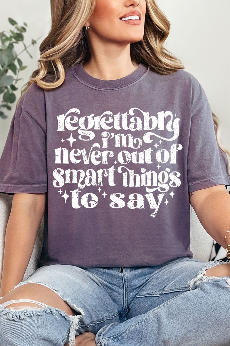 Never Out Of Smart Things Comfort Colors Adult Ring - Spun Cotton Tee - Wholesale Accessory Market