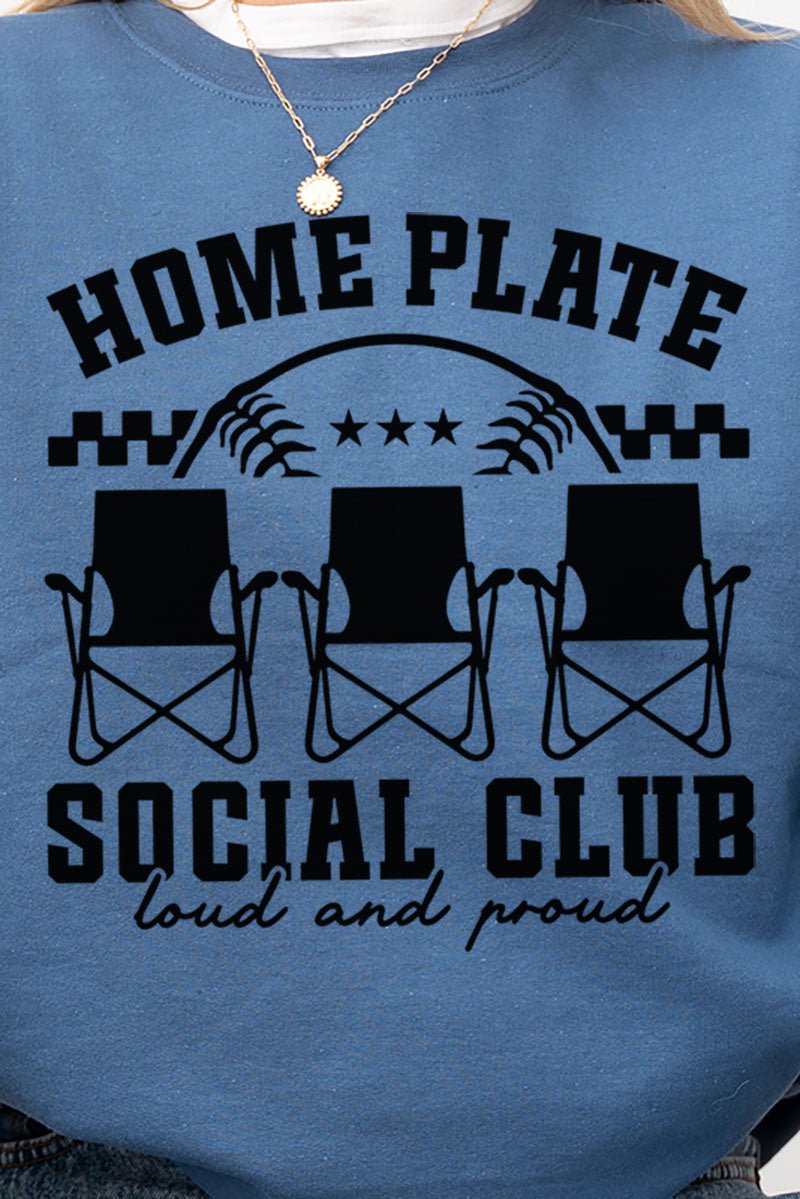 Home Plate Social Club Heavy - weight Crew Sweatshirt - Wholesale Accessory Market