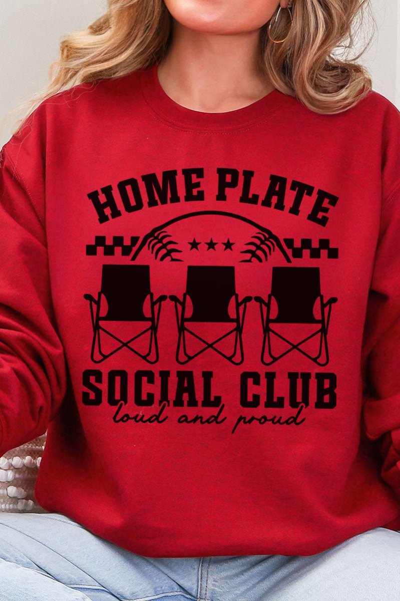 Home Plate Social Club Heavy - weight Crew Sweatshirt - Wholesale Accessory Market