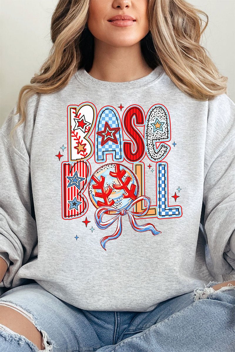 All Things Baseball Doodle Heavy - weight Crew Sweatshirt - Wholesale Accessory Market