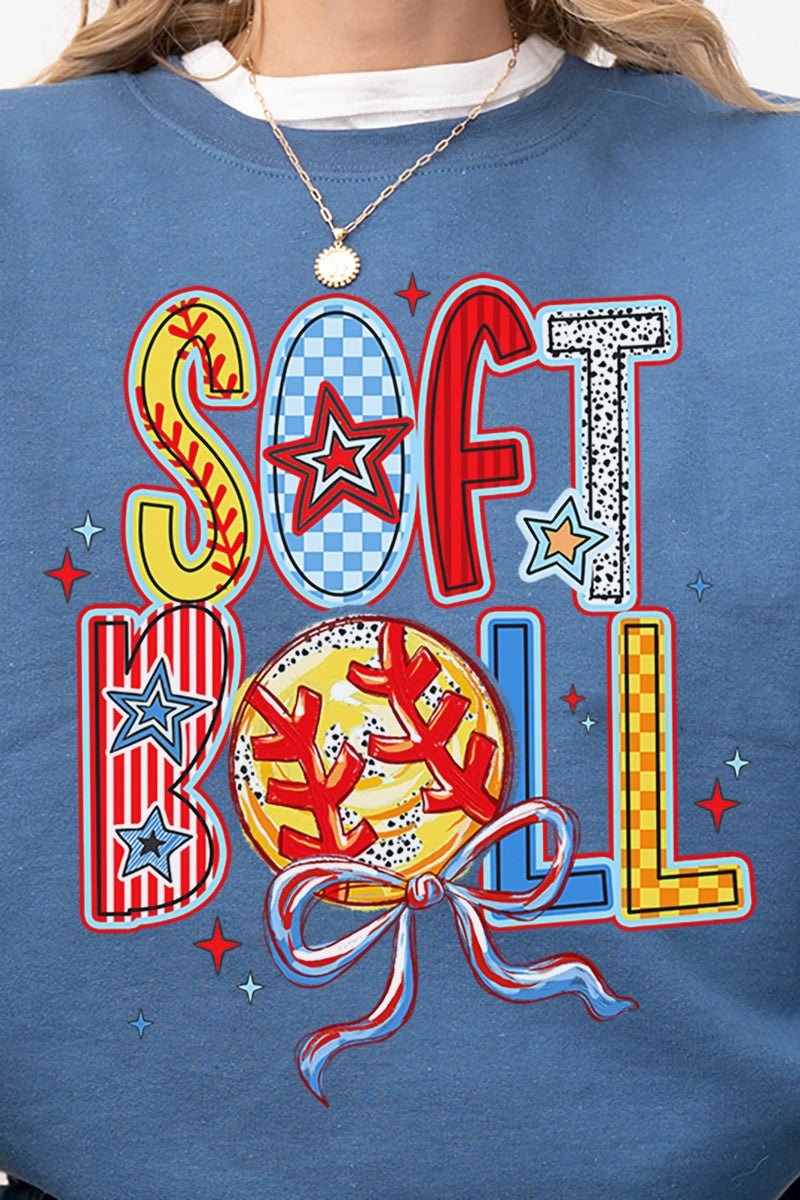 All Things Softball Doodle Heavy - weight Crew Sweatshirt - Wholesale Accessory Market