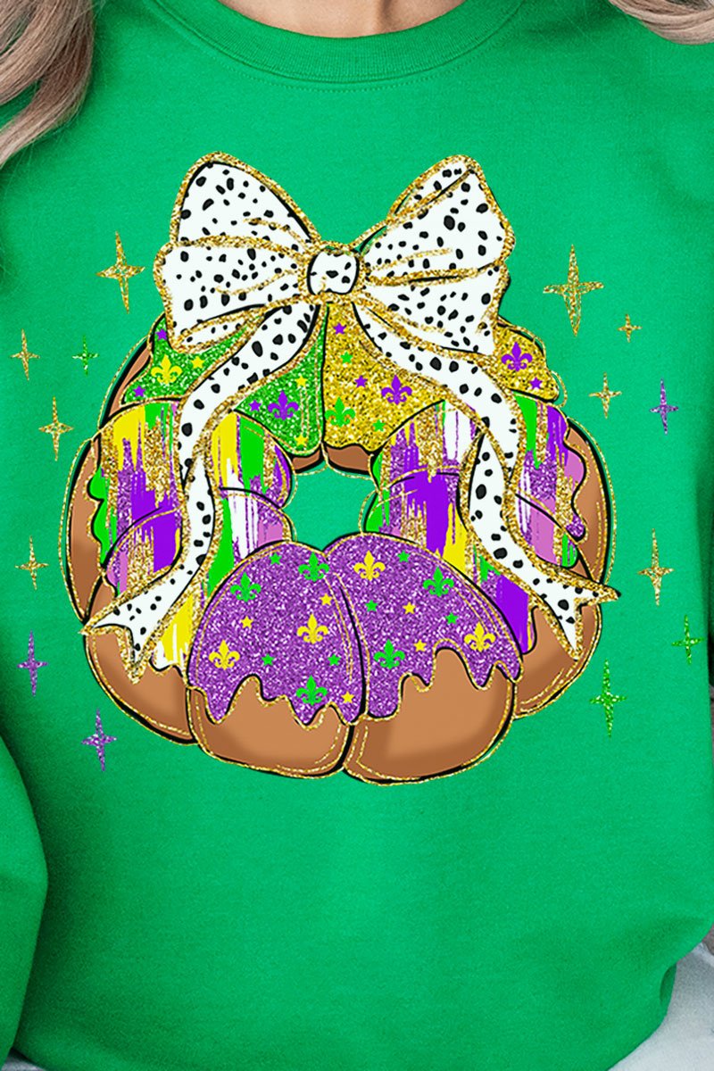Brushed King Cake Heavy - weight Crew Sweatshirt - Wholesale Accessory Market