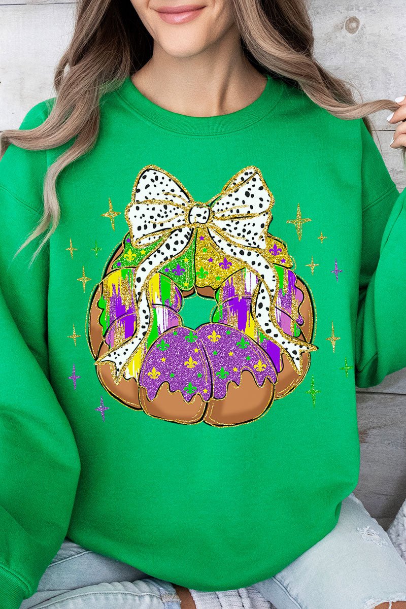 Brushed King Cake Heavy - weight Crew Sweatshirt - Wholesale Accessory Market