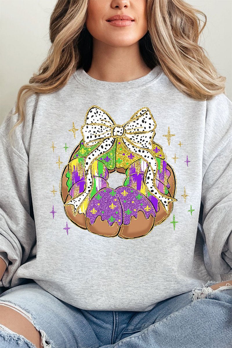 Brushed King Cake Heavy - weight Crew Sweatshirt - Wholesale Accessory Market