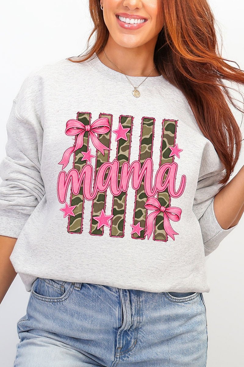 Camo Cutie Mama Heavy Blend Crew Sweatshirt - Wholesale Accessory Market