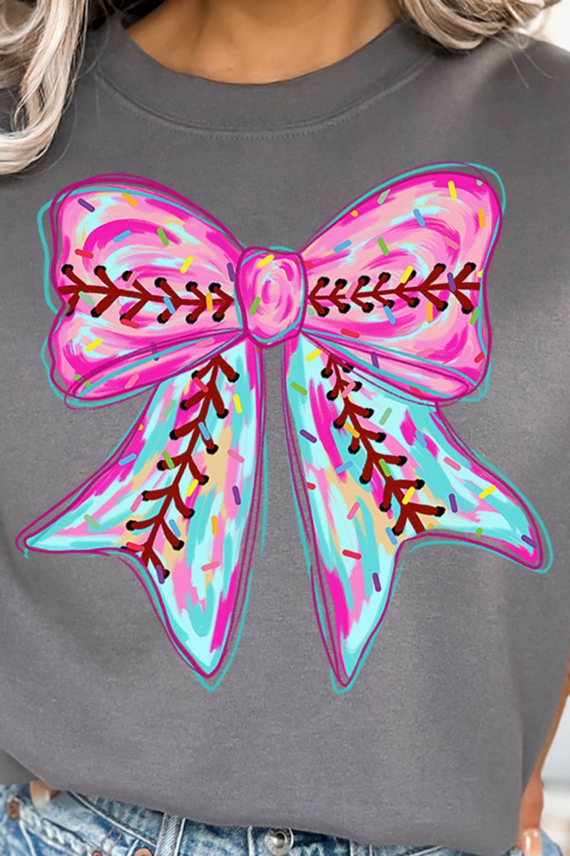 Drippy Ball Bow Heavy - weight Crew Sweatshirt - Wholesale Accessory Market