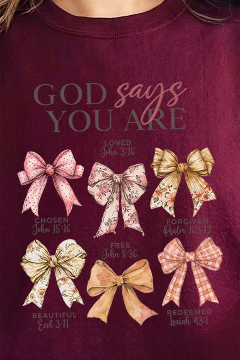 God Says You Are Coquette Heavy - weight Crew Sweatshirt - Wholesale Accessory Market