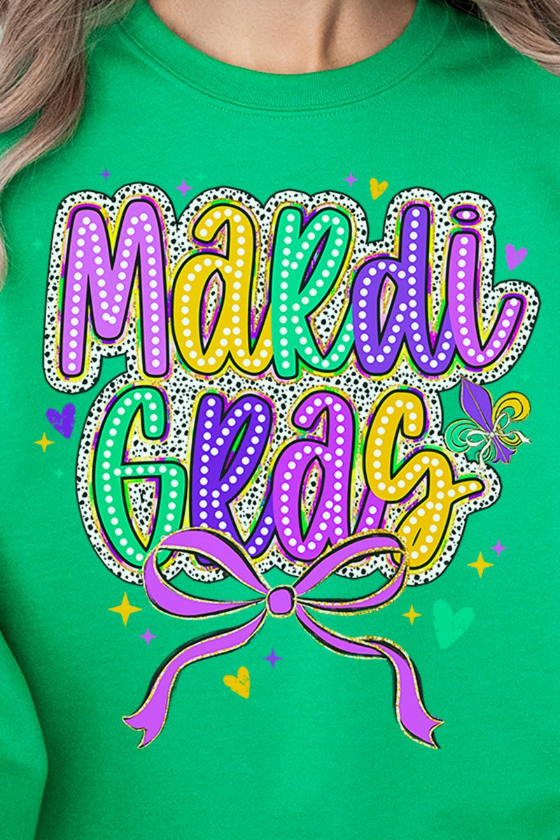Mardi Gras Masquerade Heavy - weight Crew Sweatshirt - Wholesale Accessory Market