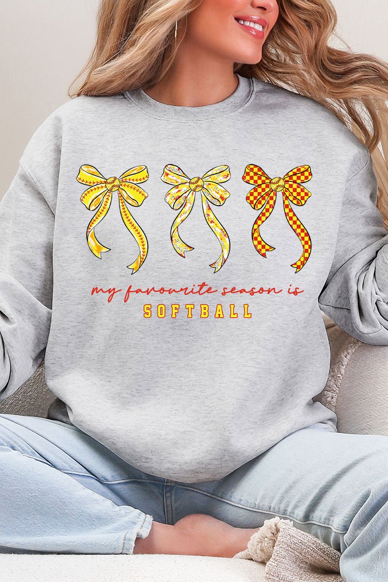 My Favorite Season Is Softball Heavy Blend Crew Sweatshirt - Wholesale Accessory Market
