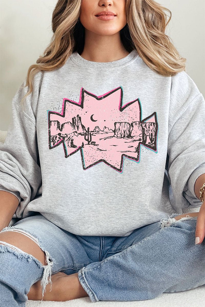 Pink Mesa Moonrise Heavy Blend Crew Sweatshirt - Wholesale Accessory Market