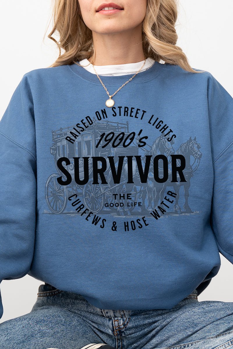 Raised On Street Lights Heavy - weight Crew Sweatshirt - Wholesale Accessory Market