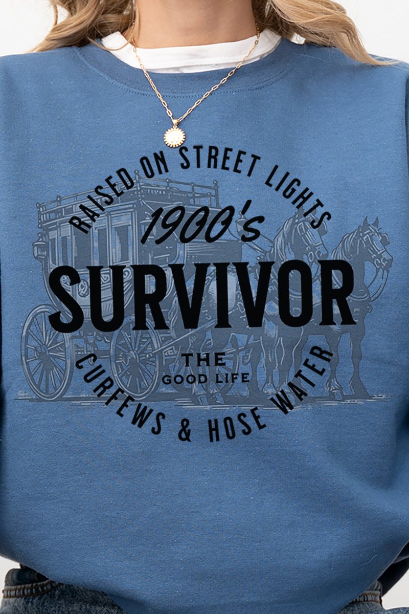 Raised On Street Lights Heavy - weight Crew Sweatshirt - Wholesale Accessory Market