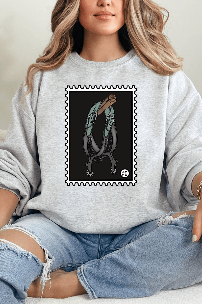 Spur Stamp Heavy Blend Crew Sweatshirt - Wholesale Accessory Market